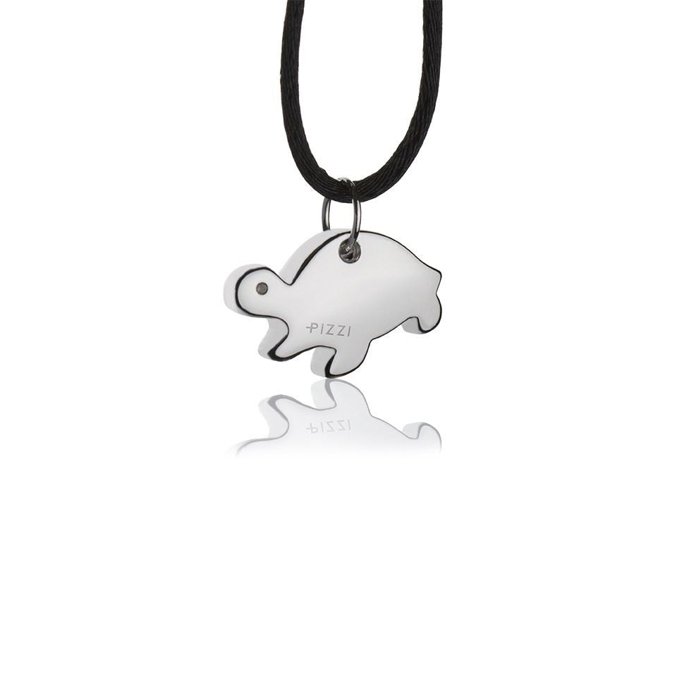 Collana con pendente in argento tartaruga grande