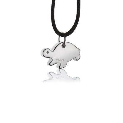 Collana con pendente in argento tartaruga grande