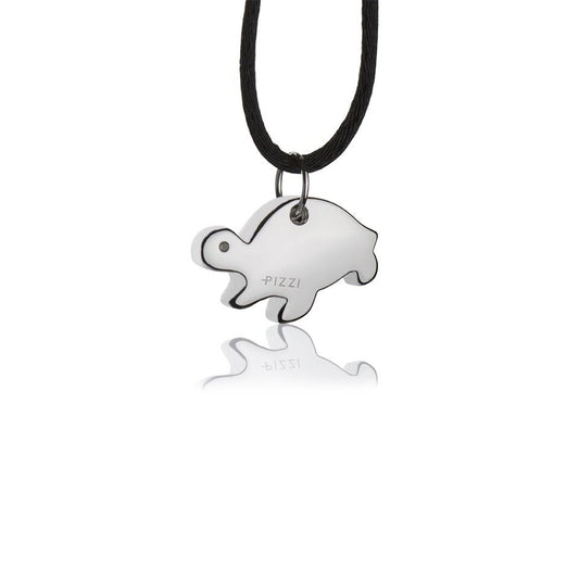 Collana con pendente in argento tartaruga grande