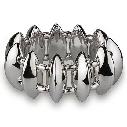 Stretchy shiny silver bracelet