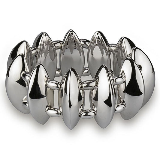 Bracciale in argento elasticizzato lucido