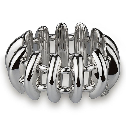Bracciale in  argento elasticizzato lucido