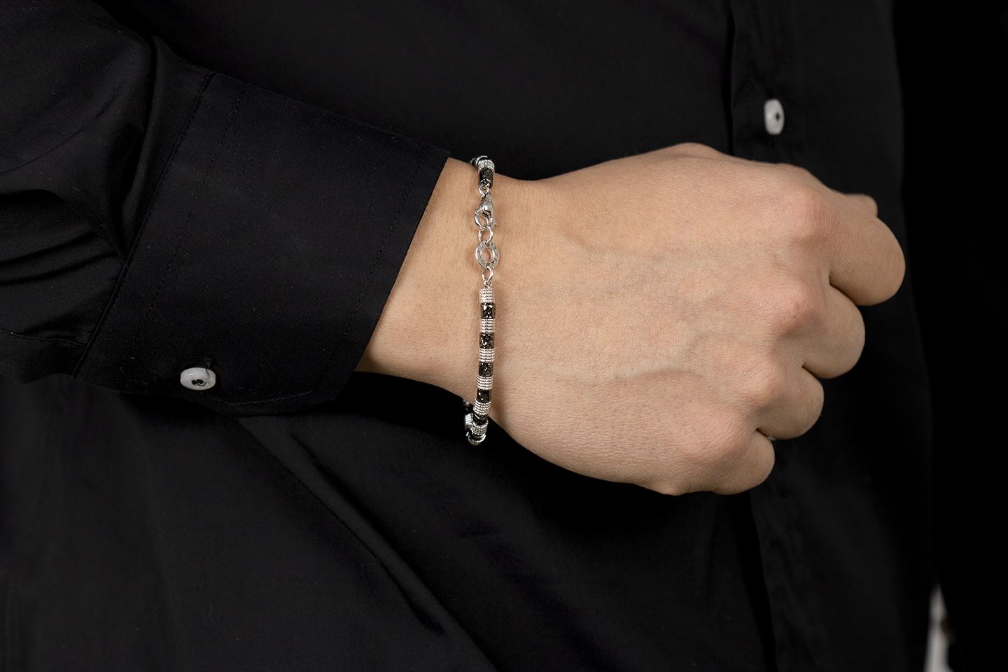 Bracciale in argento uomo l