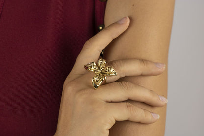 Anello Farfalla in Oro Giallo 18kt
