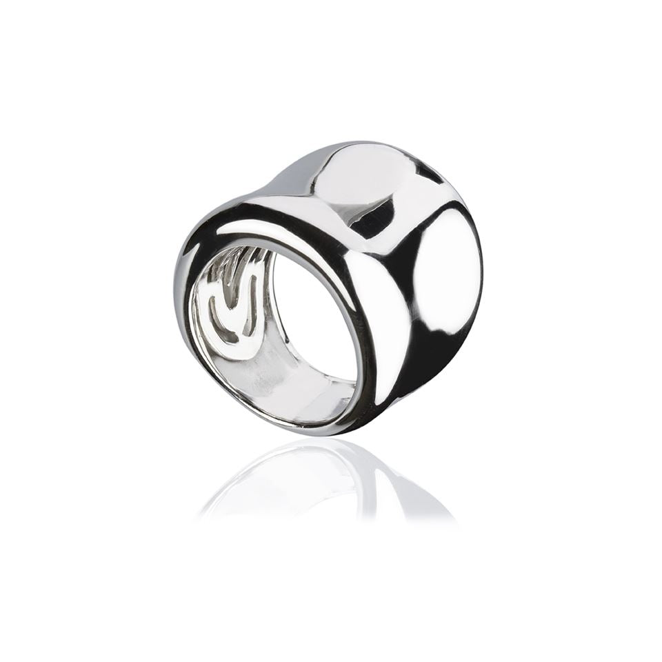 Anello  in argento onde lucido