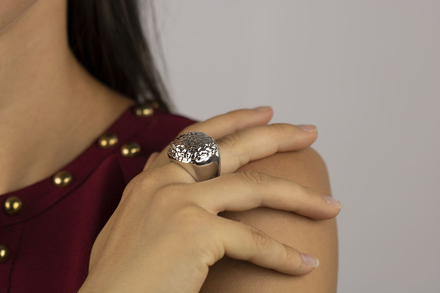 Verschlungener Diamantwellen-Silberring