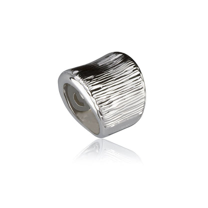 Anello in argento onde rigato
