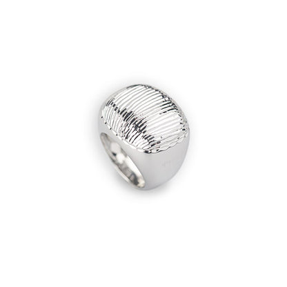 Anello in argento onde rigato