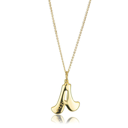 Collana in oro giallo 18kt con iniziale lettera a