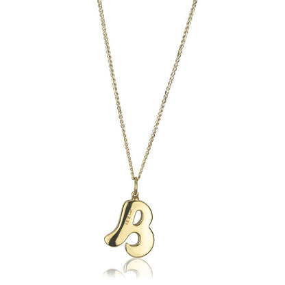 Collana in oro giallo 18kt con iniziale lettera b