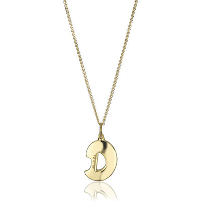Collana in oro giallo 18kt con iniziale lettera d