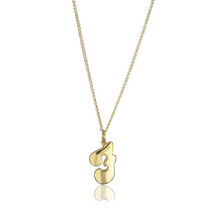 Collana in oro giallo 18kt con iniziale lettera f