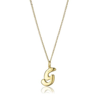 Collana in oro giallo 18kt con iniziale lettera g