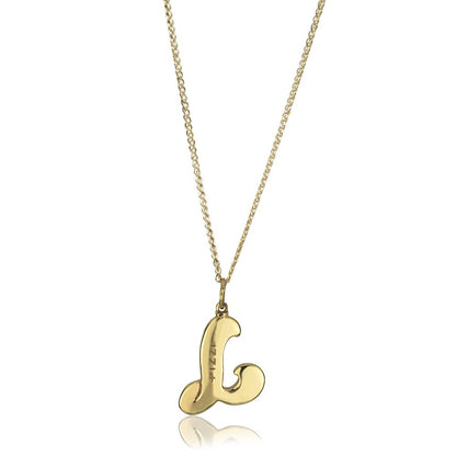 Collana in oro giallo 18kt con iniziale lettera l