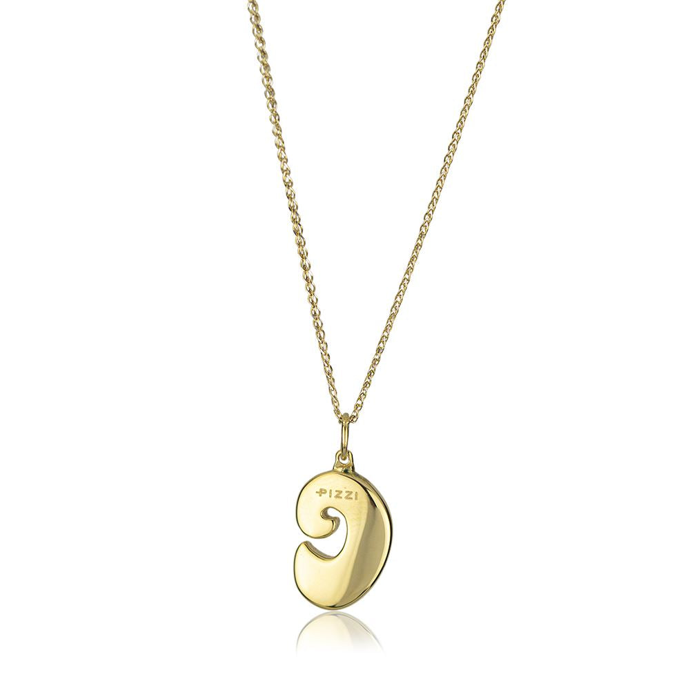 Collana in oro giallo 18kt con iniziale lettera  o