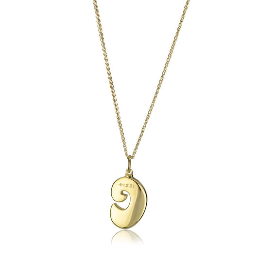 Collana in oro giallo 18kt con iniziale lettera  o