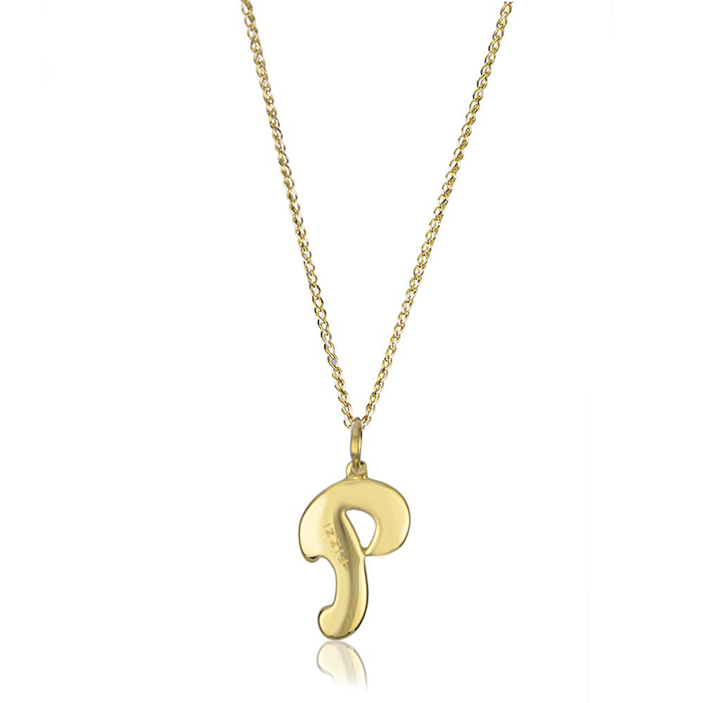 Collana in oro giallo 18kt con iniziale lettera p
