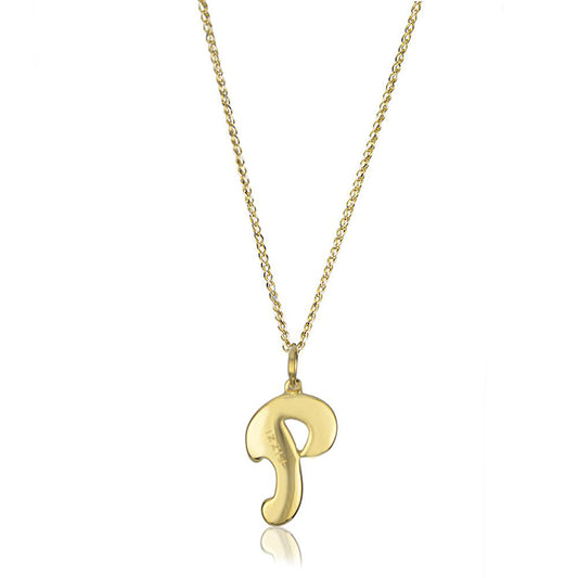 Collana in oro giallo 18kt con iniziale lettera p