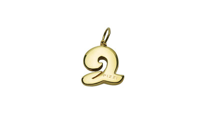 Collana in oro giallo 18kt con iniziale lettera q