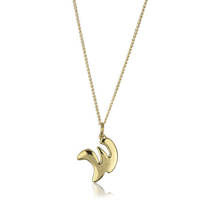 Collana in oro giallo 18kt con iniziale lettera w