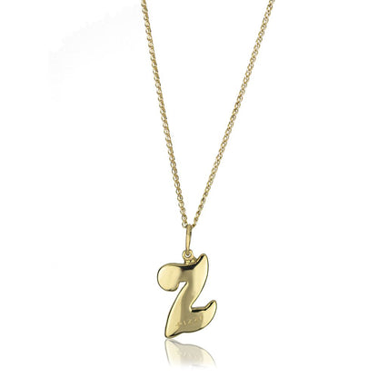 Collana in oro giallo 18k con iniziale lettera z