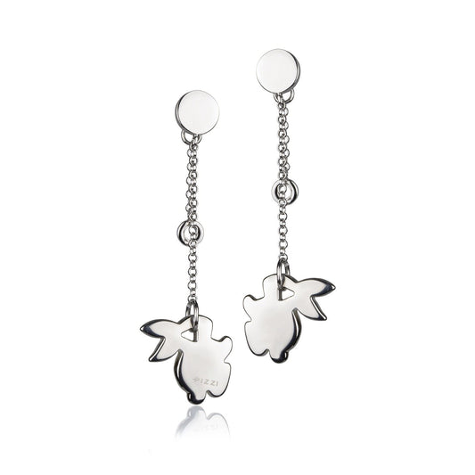 Silberne Hasenanhänger-Ohrringe
