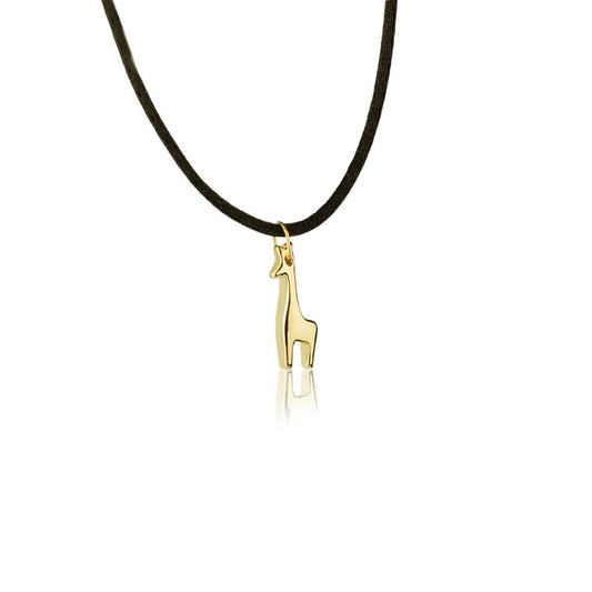 Pendente animals  giraffa in oro giallo 18kt con laccio