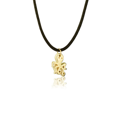Pendente animals polipo in oro giallo 18kt con laccio