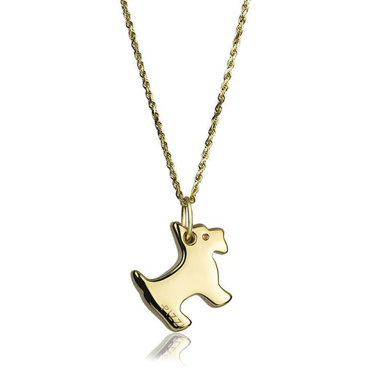 Collana in oro 18kt con pendente cane
