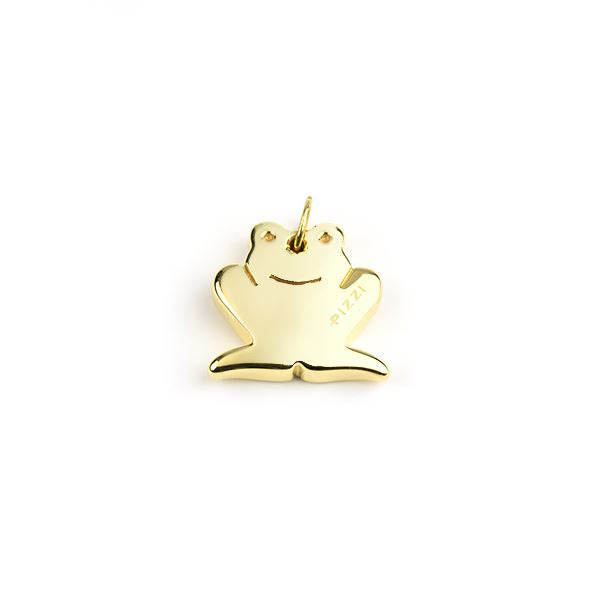Collana in oro giallo 18kt con pendente rana