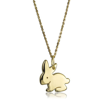 Collana in oro giallo 18kt con pendente coniglio