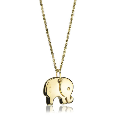 Collana in oro giallo 18kt con pendente elefante