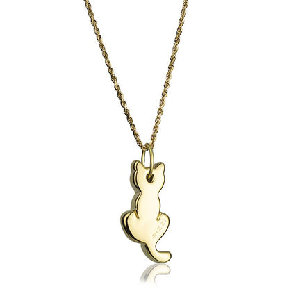 Collana in oro 18kt con pendente gatto