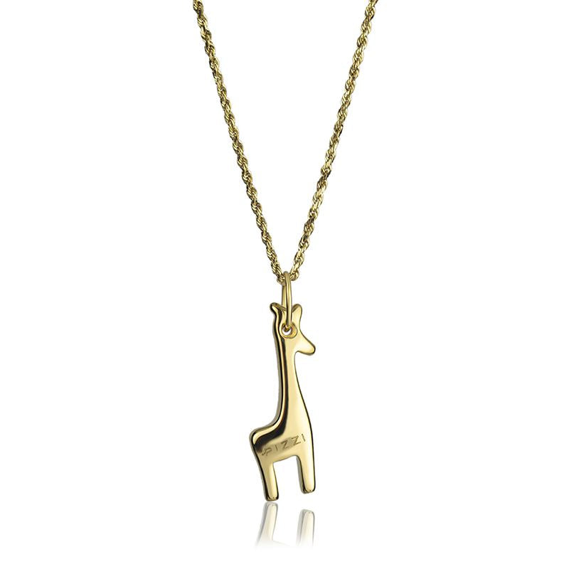 Collana in oro 18kt giallo con pendente giraffa