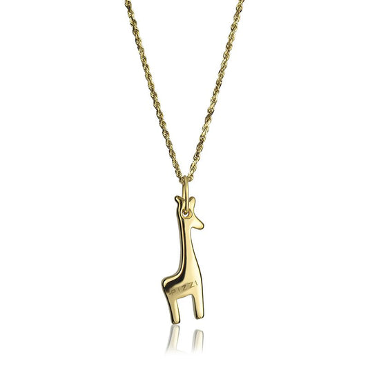Collana in oro 18kt giallo con pendente giraffa