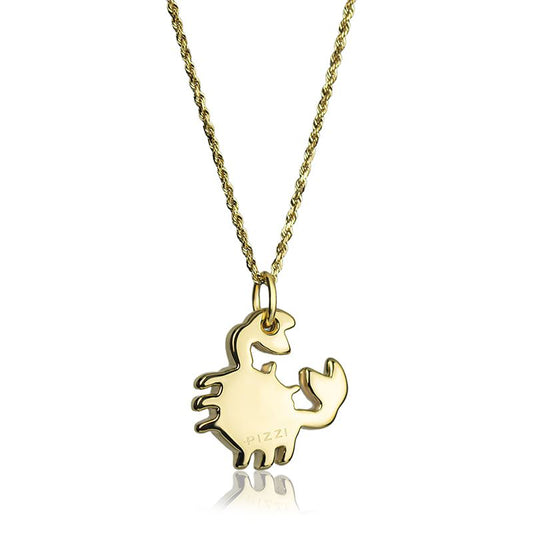 Collana in oro 18kt giallo con pendente granchio