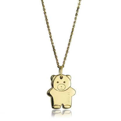 Collana in oro giallo 18kt con pendente orsetto