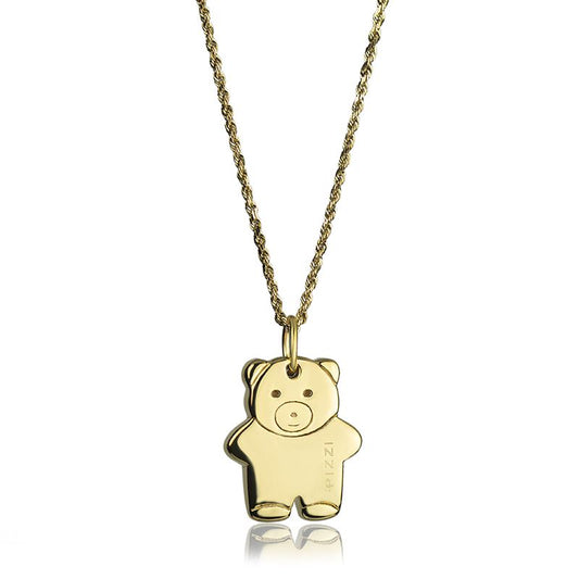 Collana in oro giallo 18kt con pendente orsetto