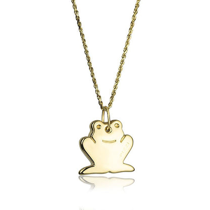 Collana in oro giallo 18kt con pendente rana