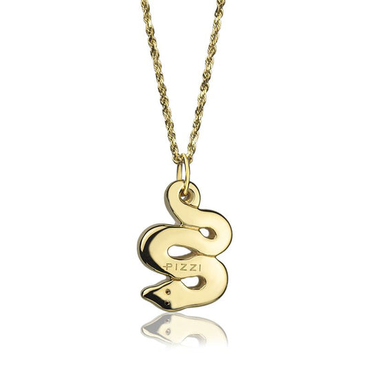 Collana in oro giallo 18kt con pendente serpente