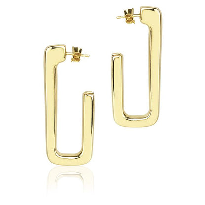 Orecchini in oro giallo 18k rettangolari lunghezza 45mm