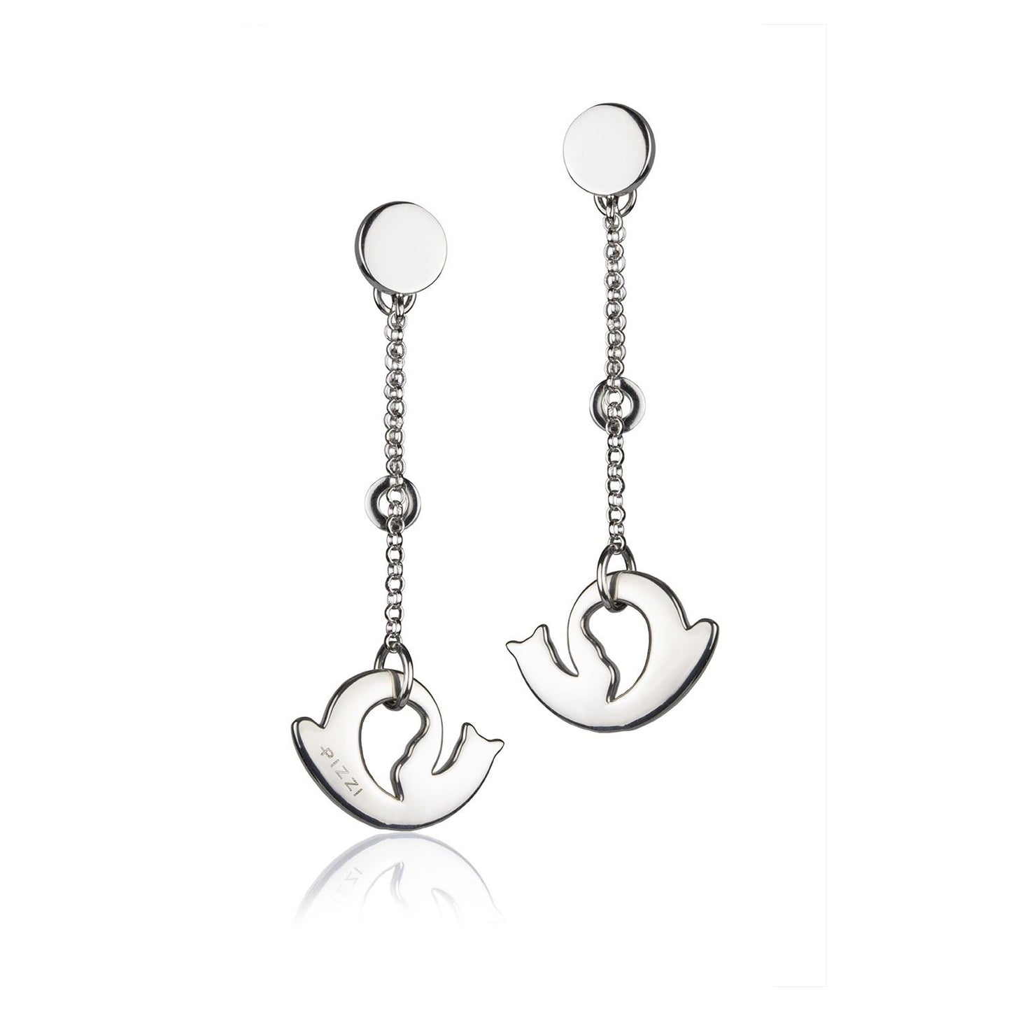 Orecchini in Argento a catena Pendente Chiocciola