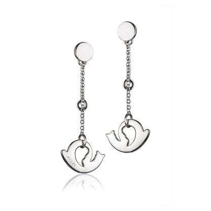 Orecchini in Argento a catena Pendente Chiocciola