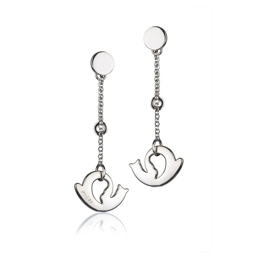 Orecchini in Argento a catena Pendente Chiocciola