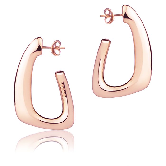 Orecchini in oro rosa 18k collezione style