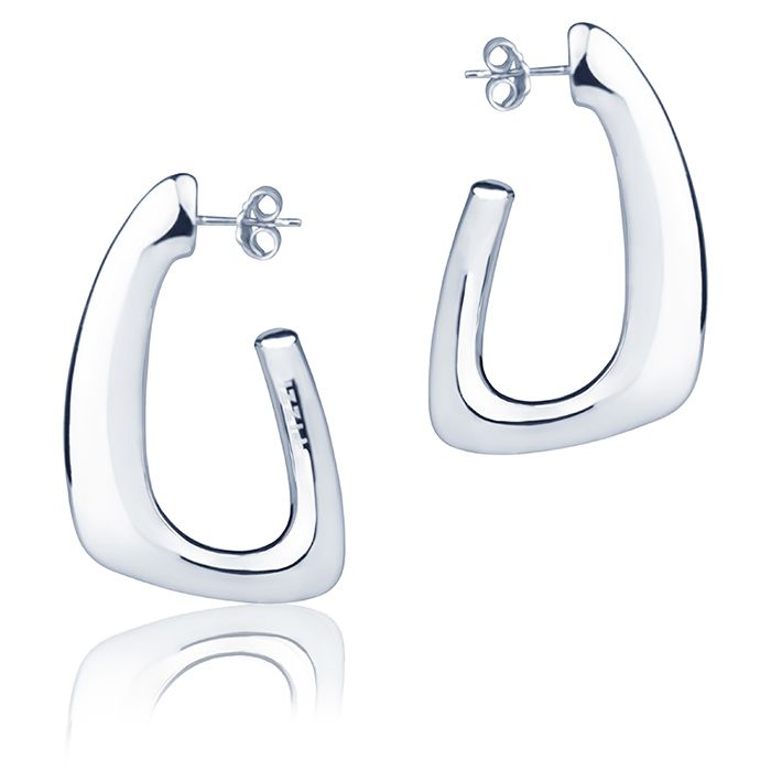 Orecchini in oro bianco 18k collezione style
