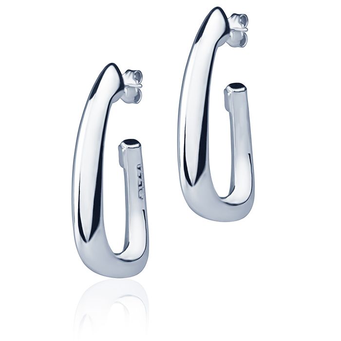 Orecchini in oro bianco 18k collezione style