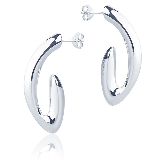 Orecchini in oro bianco 18k style
