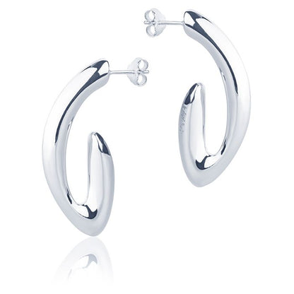 Orecchini in oro bianco 18k style