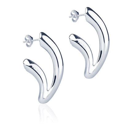 Orecchini in oro bianco 18k style
